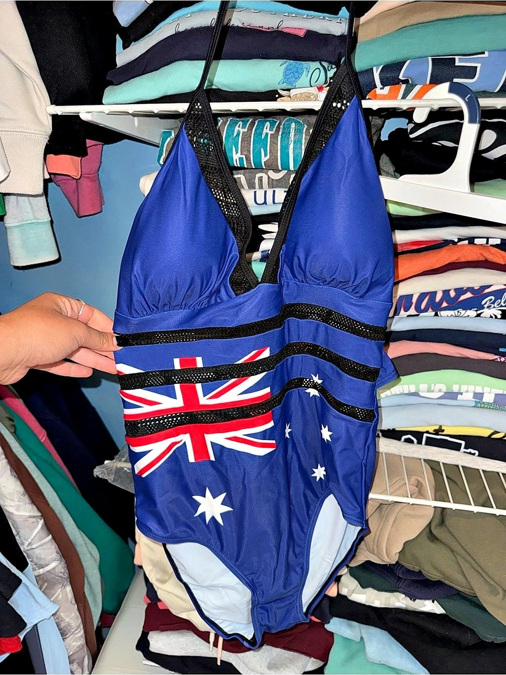 Australian Flag One-Piece Swimsuit NWT